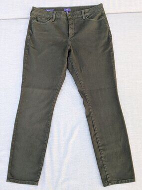 NYDJ Alina Olive Green Jeans